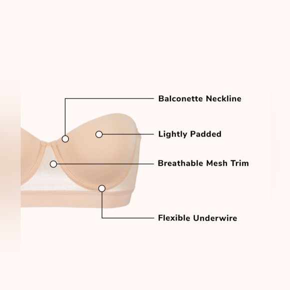 Likely The Smooth Strapless Toasted Almond & Jet Black 34A Bundle Like New - Picture 8 of 13